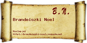 Brandeiszki Noel névjegykártya